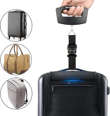 Produktbild von Digitale Kofferwaage Waage LCD Anzeige Gepäckwaage Fischwaagen Hängewaage Handwaage Großem LCD-Anzeige Reisewaage bis 50kg Gepäck Reisen