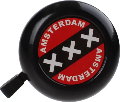 Produktbild von Falkx amsterdam Fahrradklingel 50 mm schwarz/rot