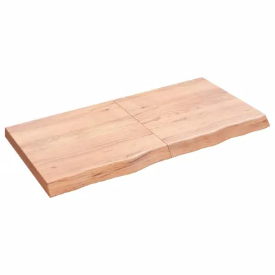Image de vidaXL Plan de toilette brun clair 120x60x(2-6) cm Bois massif traité