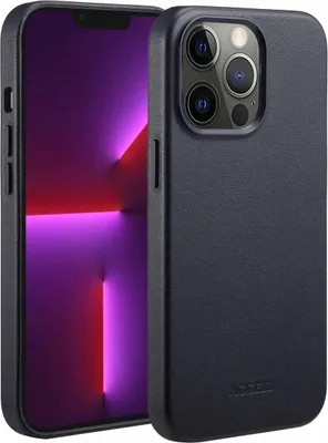 Zdjęcie produktu dla Accezz MagSafe Leather Backcover voor de Apple iPhone 13 Pro - Onyx Black