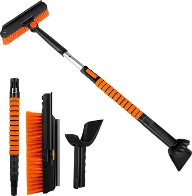 Produktbild von Famanu 3-in-1 Eiskratzer Auto - mit Schneebesen und teleskopischer Bürste