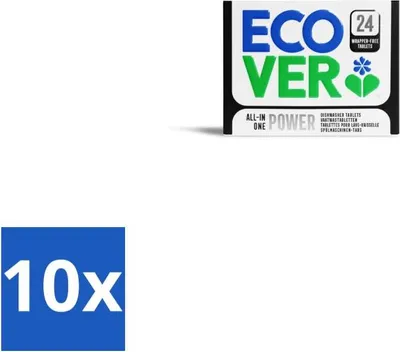 Produktbild von Ecover - All-in-One Power-Geschirrspültabs - 24 Tabs - Vorteilspack - 10 Stücke