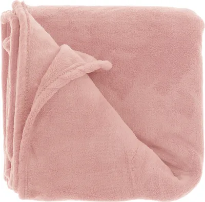 Produktbild von Unique Living Plaid - Decke - Fleece - rosa - 130 x 180 cm