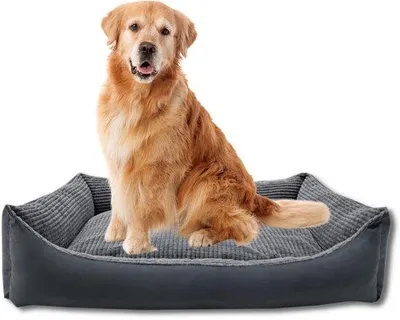 Produktbild von XXL Hundebett für Große Hunde, ergonomisches Hundekissen, Grau, 100x70x19cm
