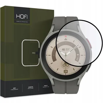 Obrázek produktu pro Tvrzen sklo Hofi Hybrid Pro+ pro Galaxy Watch 5 Pro 45 mm, ern rmeek