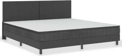 Image de vidaXL Cadre de lit Gris Tissu 200×200 cm