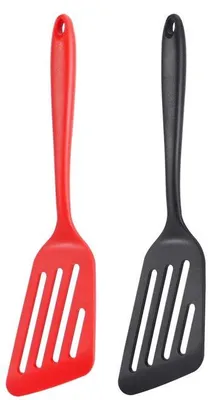 Produktbild von Silikon Spatelsatz - Backen - Kochen - 2 Teile - Schwarz und Rot