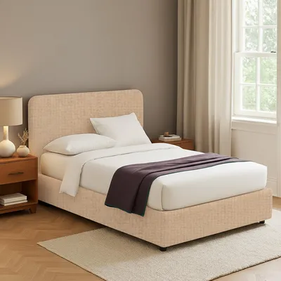 Image de Issime - Lit Double, Beige, Déhoussable Italy