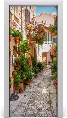 Produktbild von Tulup Türaufkleber 95x205 cm Dekorative Aufkleber Selbstklebend Wasserdichte Tapete Abnehmbar Schlafzimmer Wohnzimmer Wohnkultur - italienischen Straßen