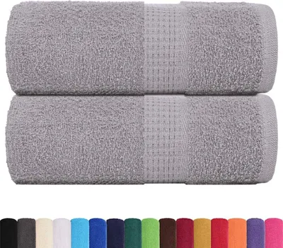 Immagine prodotto di vidaXL Asciugamani FROGN, 2 pezzi, grigio, 30x30 cm, 360 g/m²