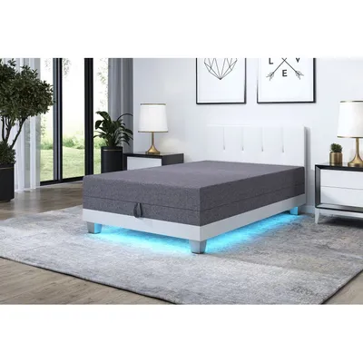 Obrázek produktu pro Čalouněná postel 110x195 INEJ 2 - šedá / bílá