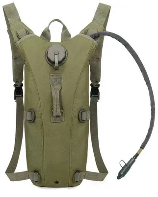 Image de Sac à dos d'hydratation, sac à dos avec poche à eau de 3 litres, conception anti-fuites, adapté à la course à pied, au jogging, au vélo et à la randonnée - vert