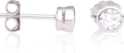 Produktbild von Karisma 1 Paar Damen Ohrstecker Silber rhodiniert 4mm Zirkonia Steine Weiss HS-ERG40.4