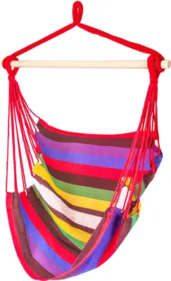 Produktbild von Zolta  Hängesessel, Hängeschaukel, Hängestuhl  für Garten, Balkon, Wohnzimmer -  Hängematte  bis zu 120 kg Violett 100x100 cm
