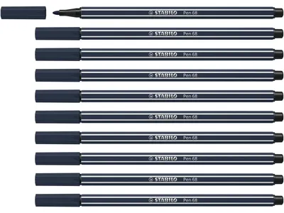 Produktbild von STABILO Premium-Filzstift -  Pen 68 - 10er Pack - paynesgrau