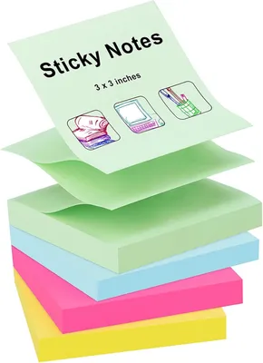 Produktbild von Haftnotizen Z-Notes, 4 Blöcke x 100 Blatt, 76 x 76 mm, farbig, für Büro und Schule
