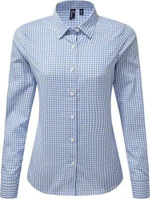 Image de Premier Workwear Chemise à manches longues à carreaux Maxton pour femmes