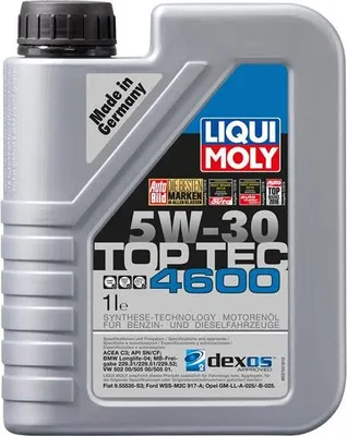 Produktbild von Liqui Moly Top Tec 4600 5W 30 Modernes Premium Leichtlaufmotoröl 1L