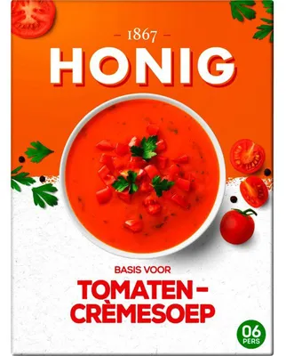 Image de Soupe à la crème de tomates et au miel 112g – Soupe de tomates fine et crémeuse au miel