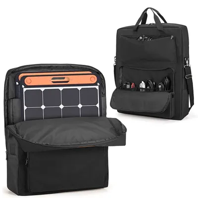 Produktbild von Solarpanel Aufbewahrungstasche für 2 Module – Faltbar, Wasserdicht, Gepolstert, mit Schultergurt und Griffen