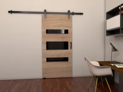 Produktbild von Schiebetür BUSHLAND 4 - 106 cm, Sonoma-Eiche