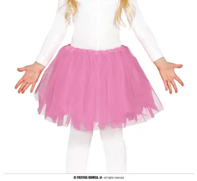Produktbild von Mädchen Kostüm Tutu Rock Rosa 30cm mit Gummibund