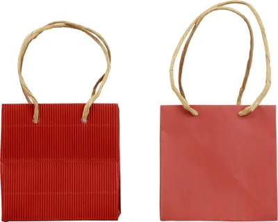 Produktbild von Rote Geschenktüten mit Henkel 12x12x12cm 6 Stück