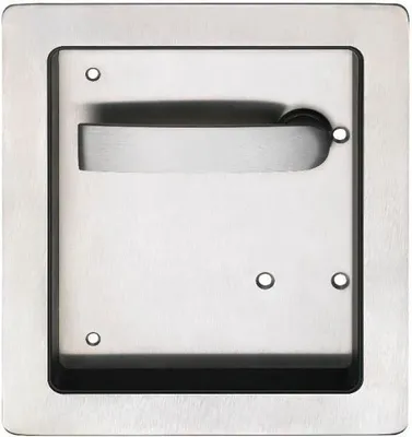 Produktbild von FSB Turnhallenmuschel 200 x 230 mm links, ungelocht, VK 9mm, Turnhallen Einlassgriff für feuerhemmende Türen, Edelstahl