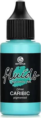 Immagine prodotto di Octopus Fluids Alcohol Ink OPAK CARIBIC, inchiostro ad alcool per Fluid Art e Resin Art, blu