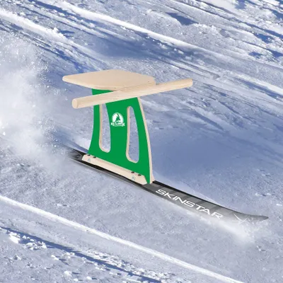 Immagine prodotto di SkiBock XL slittino da sci set completo slittino da neve invernale verde
