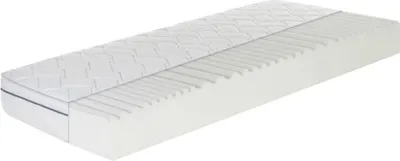 A white mattress is shown on a white background.
