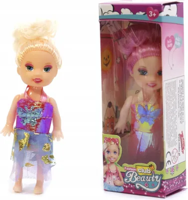 Zdjęcie produktu dla LALKA MODNIE UBRANA mini laleczka RÓŻNE KOLORY