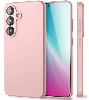 Produktbild von NALIA Silikonhülle für Samsung Galaxy S25 – Kameraschutz & Innenfutter – PHOENIX (Soft-Touch Case) – Marke aus Berlin – Puderrosa