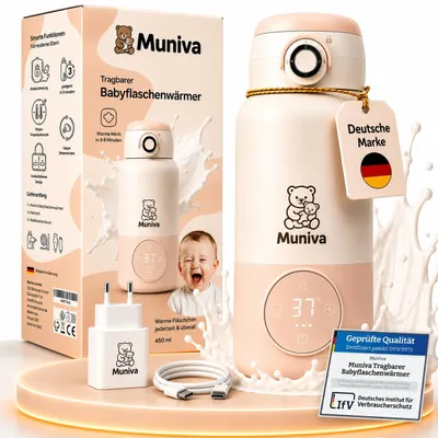 Produktbild von Flaschenwärmer Baby für unterwegs von Muniva® 450 ml und Warmhaltemodus
