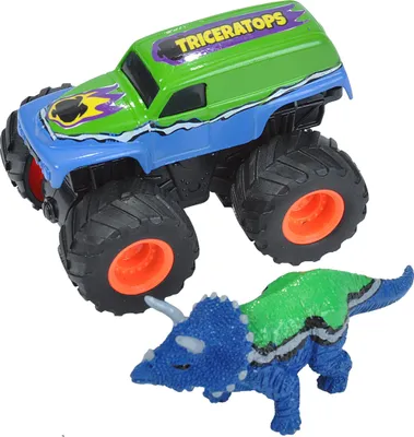 Image de Petite voiture avec Triceratops