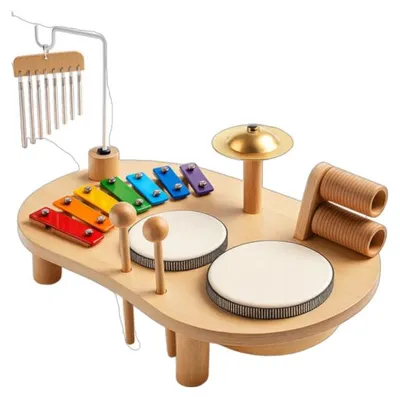 Produktbild von Kruzzel 26420 – Holztisch für musikalische Bildung