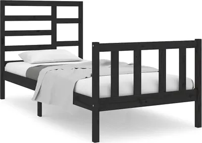 Obrázek produktu pro vidaXL Postel z masivu bez matrace černá 75x190 cm