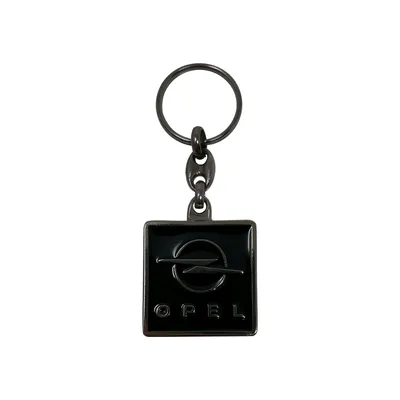 Image de Porte-clés pour voiture Opel, en métal, fermeture avec anneau, 90 x 35 mm, noir