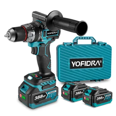 Zdjęcie produktu dla Wiertarko-wkrętarka akumulatorowa 18 V 3 w 1 Wiertarko-wkrętarka udarowa akumulatorowa 20+3 Bezszczotkowa, 700 N.m, 0-3000 obr./min, z 2 akumulatorami, ładowarką i pudełkiem do przechowywania