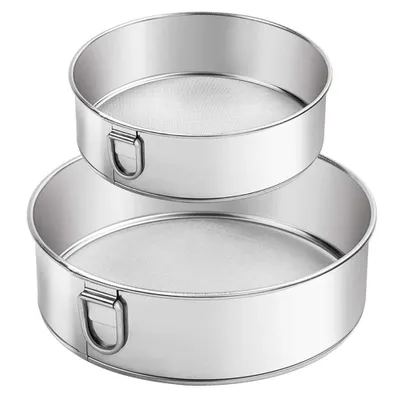 Imagen del producto de Juego de 2 coladores para harina: coladores finos para harina, arroz y verduras