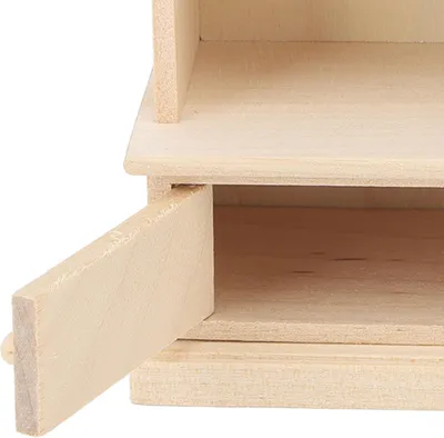 Produktbild von Puppenhaus-Bücherregal, 1:12, Miniatur-Dekoration aus Holz, robustes Bücherregal für Kinderzimmer, Spielzimmer