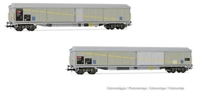 Produktbild von Rivarossi 2-tlg. Set 4-achs. Schiebewandwagen Habils, Ep. V SBB