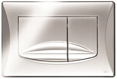 Produktbild von Wc-spülknopf - Chrom Glänzend - 245 × 165 × 19 Mm - Doppeltes Spülen - Unterputzspülkasten