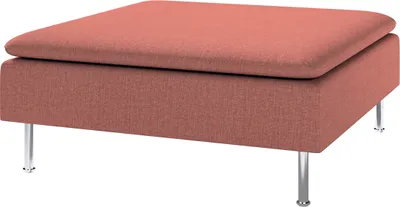 Productafbeelding van Dekoria bekleding voor voetenbankje Söderhamn, cognacbruin, 93 x 93 x 40 cm
