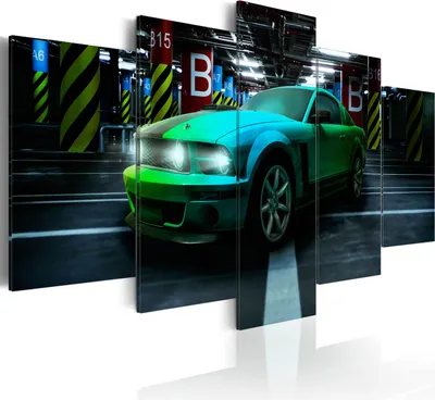 Immagine prodotto di Quadri su tela 200x100 cm i-A-0102-b-m quadro su tela non tessuta 5 pezzi stampa d'arte moderna arte murale XXL decorazione murale design quadro murale AUTO