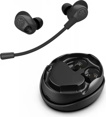 Produktbild von Jlab Work Buds True Wireless Earbuds Black Bluetooth In-Ear-Kopfhörer, Abnehmbares Mikrofon mit Geräuschunterdrückung (IEUEBWORKBUDSRBLK82)
