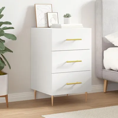 Zdjęcie produktu dla vidaXL Stolik nocny biały 40x40x66 cm materiał drewnopochodny