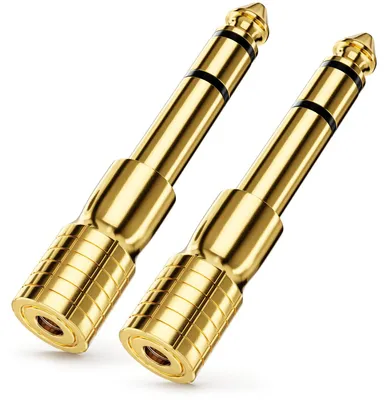 Produktbild von deleyCON Klinke Adapter 3,5mm auf 6,35mm AUX Stereo, 2 Stück