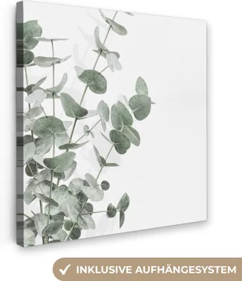 Obrázok produktu pre MuchoWow® - Plátno - Eukalyptus - Listy - Príroda - Zelená, nástenný obraz, nástenné dekorácie obrazy obývacia izba, 20x20cm