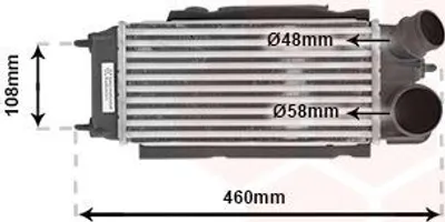 Produktbild von VAN WEZEL 18004476 Ladeluftkühler LLK für FORD Fiesta Mk6 Schrägheck (JA8, JR8) Turbo Intercooler
